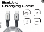 Kabel USB Quick USB-C - USB-C 1.5 m Szary (4752168141274)
