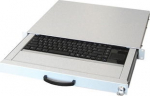 aixcase 19" Rack 1U Tastatur DE Touchpad USB light gray