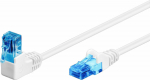 Wentronic Goobay GOOBAY Patchcord U/UTP Kat. 6A posts / Angular 90 White 3m