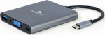 gembird USB Typ-C 6-in-1 Combination adapter space grey
