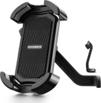 RockBros Motorcycle phone holder mounted on the mirror - Black Motorcycle Phone Holder for Mirror Mount - czarny