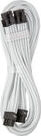 CableMod C-Series Pro ModMesh Bridged Anschlusskabel - 8+8-Pin PCIe, wei&szlig;, 60cm