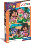 Clementoni CLE puzzle 2x20 SuperKolor Dora 24827