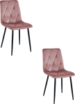 Leobert Krzesło LIBRA - velvet pink / black legs x 2