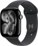 Apple Watch Series 11&nbsp;GPS&nbsp;42mm&nbsp;Jet Black Aluminium Case | Black Sport Band - M/L