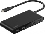 Belkin CONNECT USB-C 5-in-1 mit Dual USB-C Ports,sw. AVC022hqBK