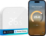 Meross Matter Smart Wi-Fi Thermostat for Boiler/Water Heating System, MTS215BMA, White (EU version)
