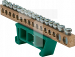 Elektro-Plast Terminal strip 14x10mm2 + 2x25mm2 green TH 35-16/25/Z 48.567