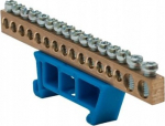 Elektro-Plast Terminal strip 14x10mm2 + 2x25mm2 niebieska TH 35-16/25/N 48.565