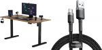 Desk SENSE7 Nojo Wenge 140 cmx70 cm Black Oak + kabel usb