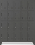 Jan Nowak Social locker cabinet BHP Anthracite: ROBERT, 1360 x 1720 x 450 mm