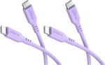 Wentronic Goobay USB-C 2.0 60W PD 1.5m Lilla 2 stk