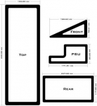 Demciflex Dust filter set for NZXT Switch 810 - schwarz/schwarz