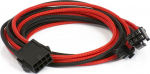 PHANTEKS 6+2-Pin PCIe Verl&auml;ngerung 50cm - sleeved schwarz/rot