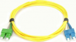 Qoltec Patchcord SC/APC - SC/UPC simplex, SM, 9/125, G652D, 3m, yellow (54291)