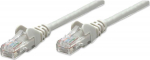 INTELLINET Patchkabel RJ45 U/UTP Cat6 0.50m Lever protection gray