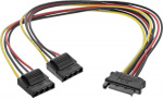 InLine SATA Strom-Y-Cable to 2x 4-Pol Molex - 30cm