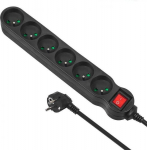 Maclean Listwa zasilająca MCE188 6 sockets 2300W 5m czarna