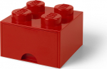 LEGO Schubladenbox STORAGE Brick Drawer 4 1 Red thrust with 4 studs made of PP stapelbar