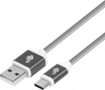 TB Kabel USB-USB C 1.5m gray string