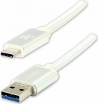 Kabel USB Logo USB-A - USB-C 2 m White