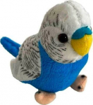 Beppe Mascot wavy white and blue parrot 13 cm