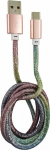Kabel USB LC-Power USB-A - USB-C 1 m Multicoloured (31333C)