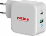 ROTRONIC-SECOMP Roline - Netzteil - 65 Watt - 3.25 A - QC 3.0, PD - 2 Ausgabeanschlussstellen (USB-C, USB)