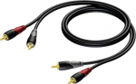 Procab Kabel 2x RCA/Cinch Male -2x RCA/Cinch Male 1m - CLA800/1