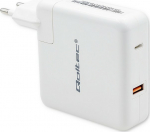 Qoltec Loader GaN FAST 108W | 5-20V | 3-4.7A | USB C | White