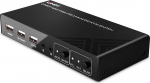 LINDY 2 Port KVM Switch HDMI 4K60, USB 2.0 & Audio