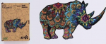 PuzzleOK Puzzle Wood eko 125 A rare rhino A3