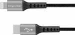 Kabel USB Kruger&Matz USB-C - Lightning 1 m Czarno-srebrny (KM1267)