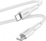Kaabel Puro Soft USB-C/USB-C 1.5 m, valge