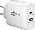 Wentronic Goobay | USB-C PD Dual Fast Charger (45 W) | 65412 | N/A