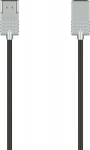 Hama Ultra-Slim, 1 m, HDMI Typ A (Standard), HDMI Typ A (Standard), 3D, 18 Gbit/s, Schwarz, Silber
