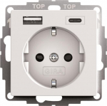 GIRA 245927 SCHUKO USB-power supply 2f System 55 Pure white m