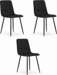 Leobert Krzesło KARA - black velvet x 3