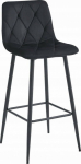 Leobert NADO stool - black velvet / black legs x 1