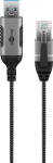 Wentronic Goobay 74384 USB 3.0 type A to RJ45 10 m Black