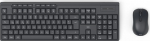 Hama WKM-200, Full size (100%), Kabellos, RF Wireless, QWERTZ, Schwarz, Mouse included