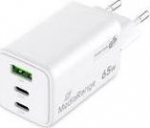 MediaRange Ladeger&auml;t 65W 3-Port 1x USB-A/2x USB-C GaN, wei&szlig;