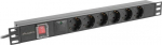 Lanberg PDU rack PDU 19" 1U 16A 5x Schuko 2m czarna - Safety strip Lanberg Rack PDU 5 Schuko sockets 2.0m 1U 16A czarna