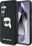 Karl Lagerfeld Leather Monogram Pin Logo Karl Head Case for Samsung Galaxy S25 Plus