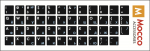 Mocco Keyboard Sticks ENG / RU With Laminated Waterproof Level White / Blue