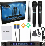 BITMAT Microphone DNA DNA ZESTAW 2X WIRELESS VOCAL HANDHELD MICROPHONE + RECEIVER UHF