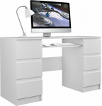 Topeshop Kuba white desk 130 cm x 51 cm