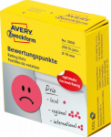 Avery Zweckform Circles with symbols for marking, 'Sad face', 250 szt./roll, O19 mm, , RED