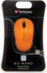 Verbatim GO NANO Wireless Mouse, Volcanic Orange