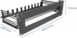 Delock Rack rail with circuit breaker - DIN schienenmontierbar - Schwarz, RAL 9005 - 3U - 48.3 cm (19")